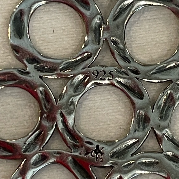 Grace & Heart "Cirque" Hammered Sterling Silver Earrings and Pendant Collection - Picture 3 of 3